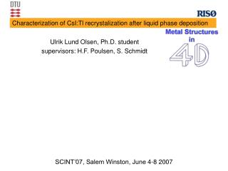 Characterization of CsI:Tl recrystalization after liquid phase deposition