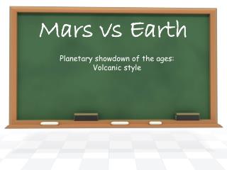 Mars vs Earth