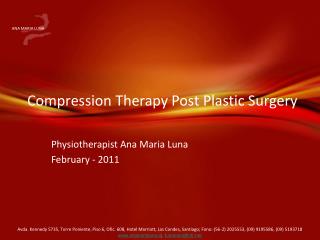 Compression Therapy Post Plastic Surgery