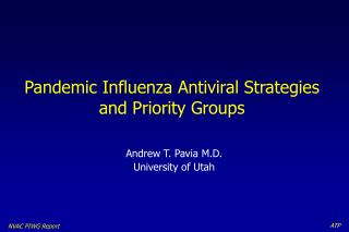 Pandemic Influenza Antiviral Strategies and Priority Groups