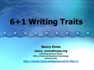 6+1 Writing Traits