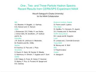 One-, Two- and Three-Particle Hadron Spectra Recent Results from CERN/SPS Experiment NA44