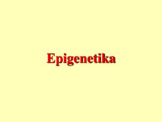 Epigenetika