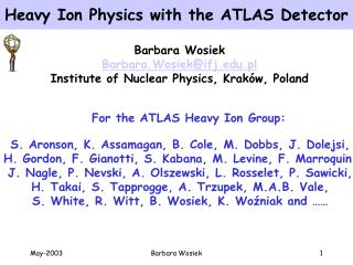 Heavy Ion Physics with the ATLAS Detector