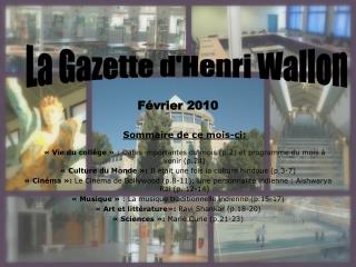 La Gazette d'Henri Wallon