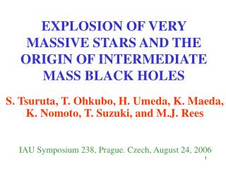 EXPLOSION OF VERY MASSIVE STARS AND THE ORIGIN OF INTERMEDIATE MASS BLACK HOLES