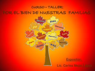 CURSO – TALLER : POR EL BIEN DE NUESTRAS FAMILIAS