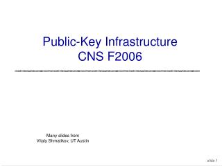 Public-Key Infrastructure CNS F2006