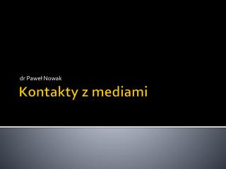 Kontakty z mediami