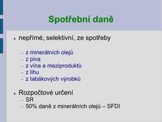 Spotřební daně