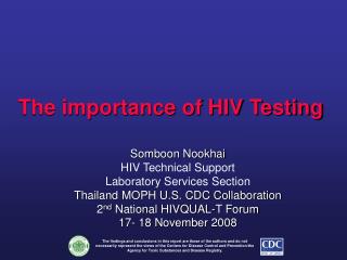 The importance of HIV Testing