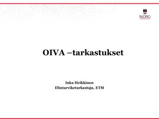 OIVA –tarkastukset