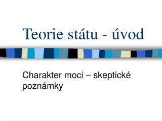 Teorie státu - úvod