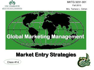 Global Marketing Management Market Entry Strategies