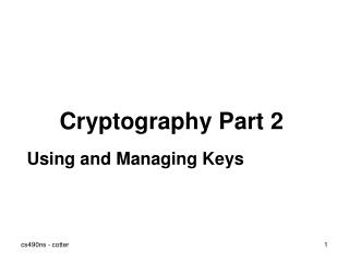 Cryptography Part 2