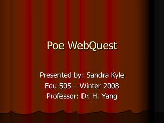 Poe WebQuest