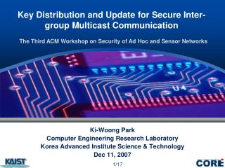 Key Distribution and Update for Secure Inter-group Multicast Communication