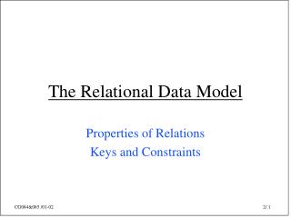 The Relational Data Model