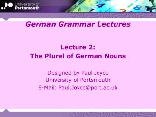 German Grammar Lectures