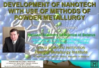DEVELOPMENT OF NANOTECH WITH USE OF METHODS OF POWDER METALLURGY
