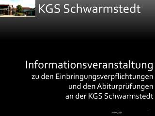 Informationsveranstaltung zu den Einbringungsverpflichtungen und den Abiturprüfungen