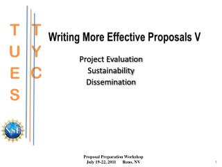 Writing More Effective Proposals V