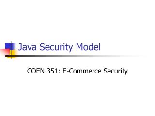 Java Security Model