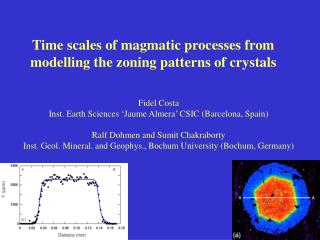 Time scales of magmatic processes from modelling the zoning patterns of crystals