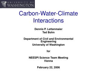 Carbon-Water-Climate Interactions