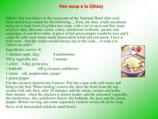 Hen soup a la Újházy