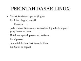 PERINTAH DASAR LINUX