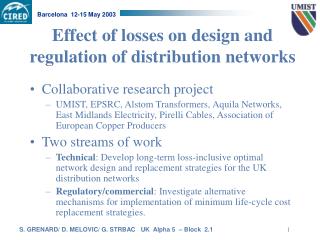 Effect of losses on design and regulation of distribution networks