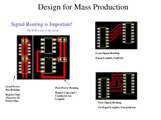 Good Power Bus Routing Bypass Caps Closest to IC Power Pins