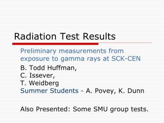 Radiation Test Results