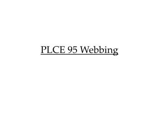 PLCE 95 Webbing