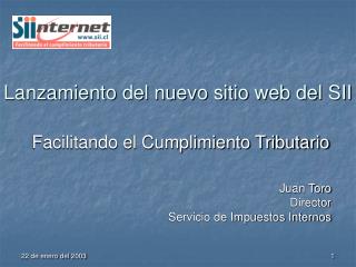 Lanzamiento del nuevo sitio web del SII