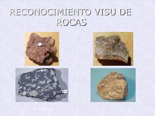 RECONOCIMIENTO VISU DE 			ROCAS