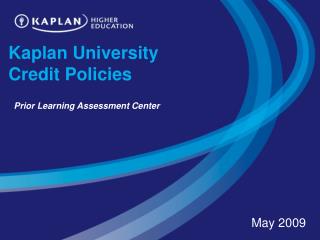 Kaplan University Credit Policies