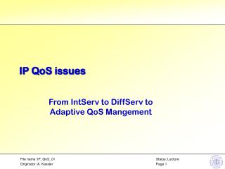 IP QoS issues