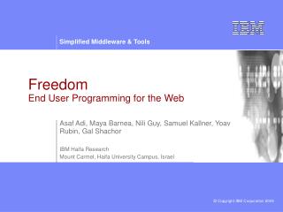 Freedom End User Programming for the Web