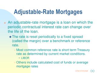 Adjustable-Rate Mortgages