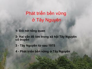 Phát triển bền vững ở Tây Nguyên