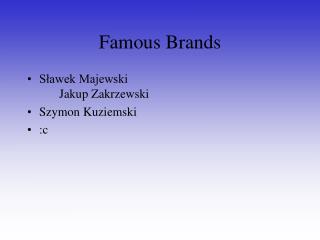 Famous Brands