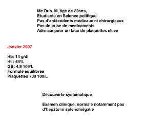 Me Dub. M, âgé de 22ans, Etudiante en Science politique