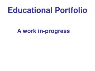 Educational Portfolio