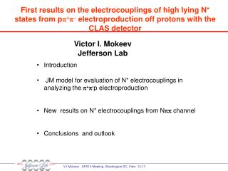 Victor I. Mokeev Jefferson Lab