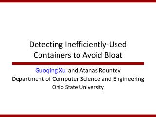 Detecting Inefficiently-Used Containers to Avoid Bloat