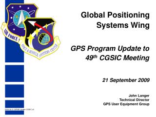 Global Positioning Systems Wing