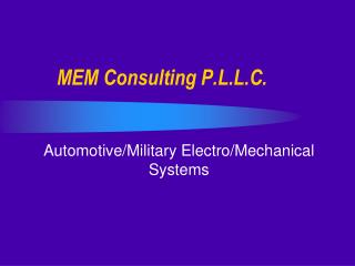 MEM Consulting P.L.L.C.