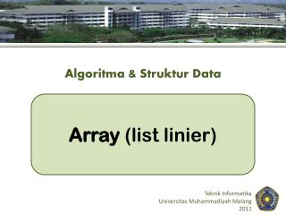 Array (list linier)